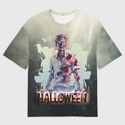Футболка оверсайз мужская Halloween зомби, цвет: 3D-принт