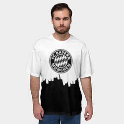 Футболка оверсайз мужская Bayern Mnchen пиксели, цвет: 3D-принт — фото 2