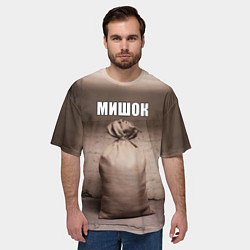 Футболка оверсайз мужская Мишок, цвет: 3D-принт — фото 2