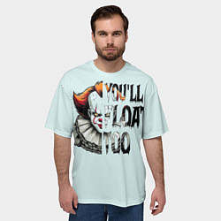 Футболка оверсайз мужская Клоун Пеннивайз, цвет: 3D-принт — фото 2