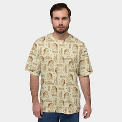 Футболка оверсайз мужская Ретро Санта, цвет: 3D-принт — фото 2