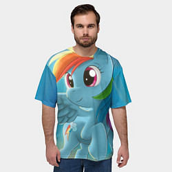 Футболка оверсайз мужская My littlle pony, цвет: 3D-принт — фото 2