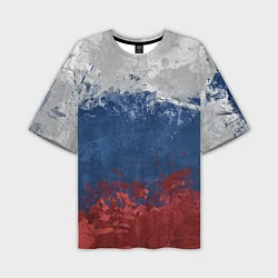 Мужская футболка оверсайз Флаг России