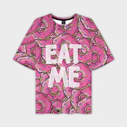 Мужская футболка оверсайз Eat me, Homer