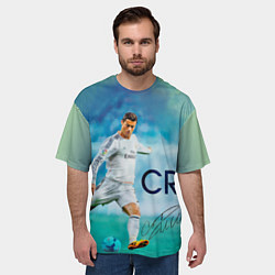 Футболка оверсайз мужская CR Ronaldo, цвет: 3D-принт — фото 2