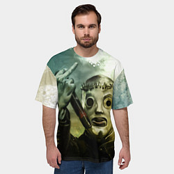Футболка оверсайз мужская Slipknot, цвет: 3D-принт — фото 2
