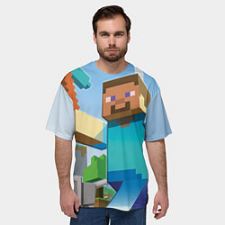 Футболка оверсайз мужская Minecraft World, цвет: 3D-принт — фото 2