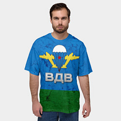 Футболка оверсайз мужская Флаг ВДВ, цвет: 3D-принт — фото 2