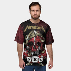 Футболка оверсайз мужская Metallica: XXX, цвет: 3D-принт — фото 2