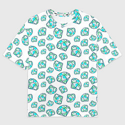 Футболка оверсайз мужская Бриллианты, цвет: 3D-принт