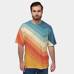 Футболка оверсайз мужская Полосы, цвет: 3D-принт — фото 2