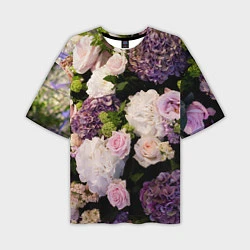 Мужская футболка оверсайз Весенние цветы