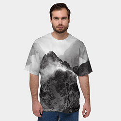 Футболка оверсайз мужская Горы, цвет: 3D-принт — фото 2