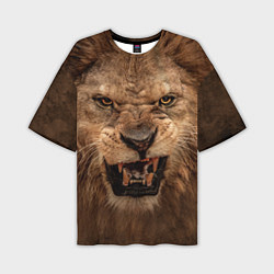 Мужская футболка оверсайз Взгляд льва