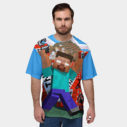 Футболка оверсайз мужская Minecraft Man, цвет: 3D-принт — фото 2