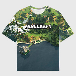 Футболка оверсайз мужская Minecraft Location, цвет: 3D-принт