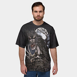 Футболка оверсайз мужская Ночной охотник, цвет: 3D-принт — фото 2