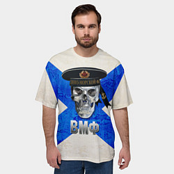 Футболка оверсайз мужская ВМФ, цвет: 3D-принт — фото 2