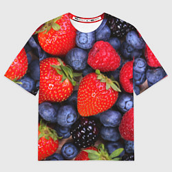 Футболка оверсайз мужская Berries, цвет: 3D-принт