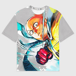 Футболка оверсайз мужская One Punch Man Rage, цвет: 3D-принт