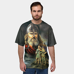Футболка оверсайз мужская Богатырь Руси, цвет: 3D-принт — фото 2