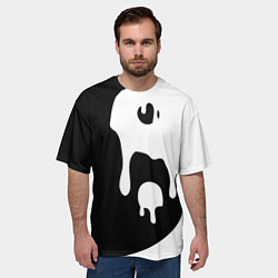 Футболка оверсайз мужская Инь Янь, цвет: 3D-принт — фото 2