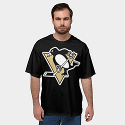 Футболка оверсайз мужская Pittsburgh Penguins: Malkin, цвет: 3D-принт — фото 2