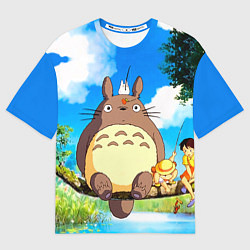 Футболка оверсайз мужская Тоторо и компания, цвет: 3D-принт