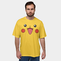 Футболка оверсайз мужская Пикачу, цвет: 3D-принт — фото 2