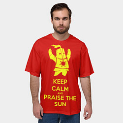Футболка оверсайз мужская Keep Calm & Praise The Sun, цвет: 3D-принт — фото 2