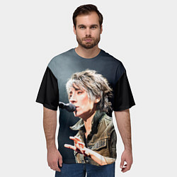 Футболка оверсайз мужская Земфира поет, цвет: 3D-принт — фото 2