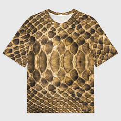 Мужская футболка оверсайз Змеиная кожа