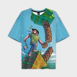 Мужская футболка оверсайз Minecraft Woodcutter