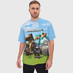 Футболка оверсайз мужская Minecraft Rider, цвет: 3D-принт — фото 2