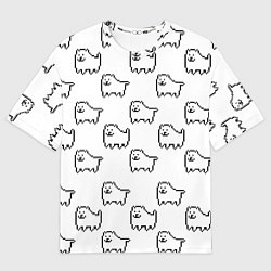 Футболка оверсайз мужская Undertale Annoying dog white, цвет: 3D-принт