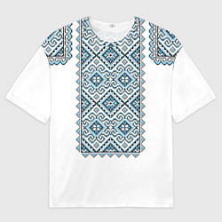 Футболка оверсайз мужская Вышивка 7, цвет: 3D-принт