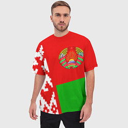 Футболка оверсайз мужская Патриот Беларуси, цвет: 3D-принт — фото 2