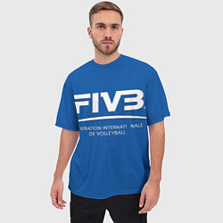Футболка оверсайз мужская Волейбол FIVB, цвет: 3D-принт — фото 2