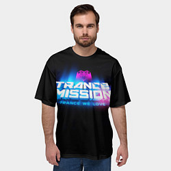Футболка оверсайз мужская Trancemission: Trance we love, цвет: 3D-принт — фото 2