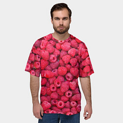 Футболка оверсайз мужская Малинки, цвет: 3D-принт — фото 2
