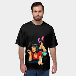 Футболка оверсайз мужская Pulp Fiction: Mia Wallace, цвет: 3D-принт — фото 2