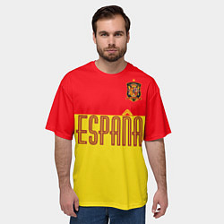 Футболка оверсайз мужская Сборная Испании: Евро 2016, цвет: 3D-принт — фото 2