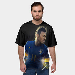 Футболка оверсайз мужская Neymar: Brasil Team, цвет: 3D-принт — фото 2
