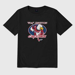 Футболка оверсайз мужская Washington Capitals Hockey, цвет: черный