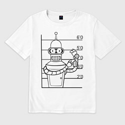 Футболка оверсайз мужская Bender Wanted, цвет: белый
