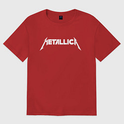 Футболка оверсайз мужская Metallica, цвет: красный