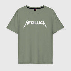 Футболка оверсайз мужская Metallica, цвет: авокадо