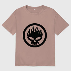 Футболка оверсайз мужская The Offspring: Sybmol, цвет: пыльно-розовый