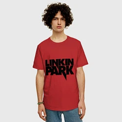 Футболка оверсайз мужская Linkin Park, цвет: красный — фото 2