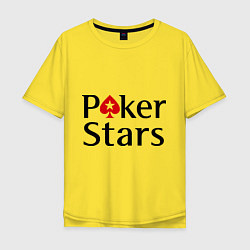 Футболка оверсайз мужская Poker Stars, цвет: желтый